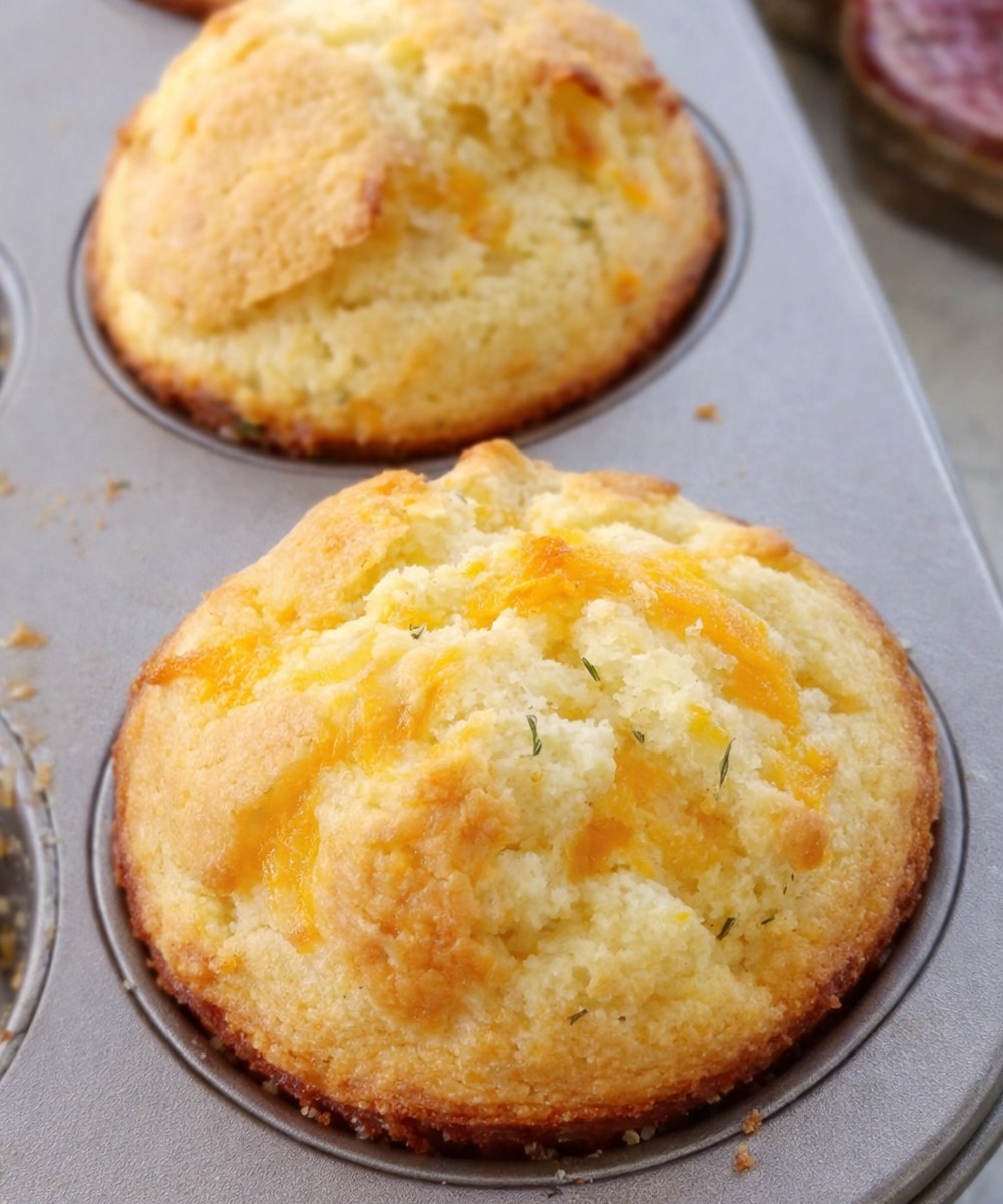Cheddar Garlic Muffins