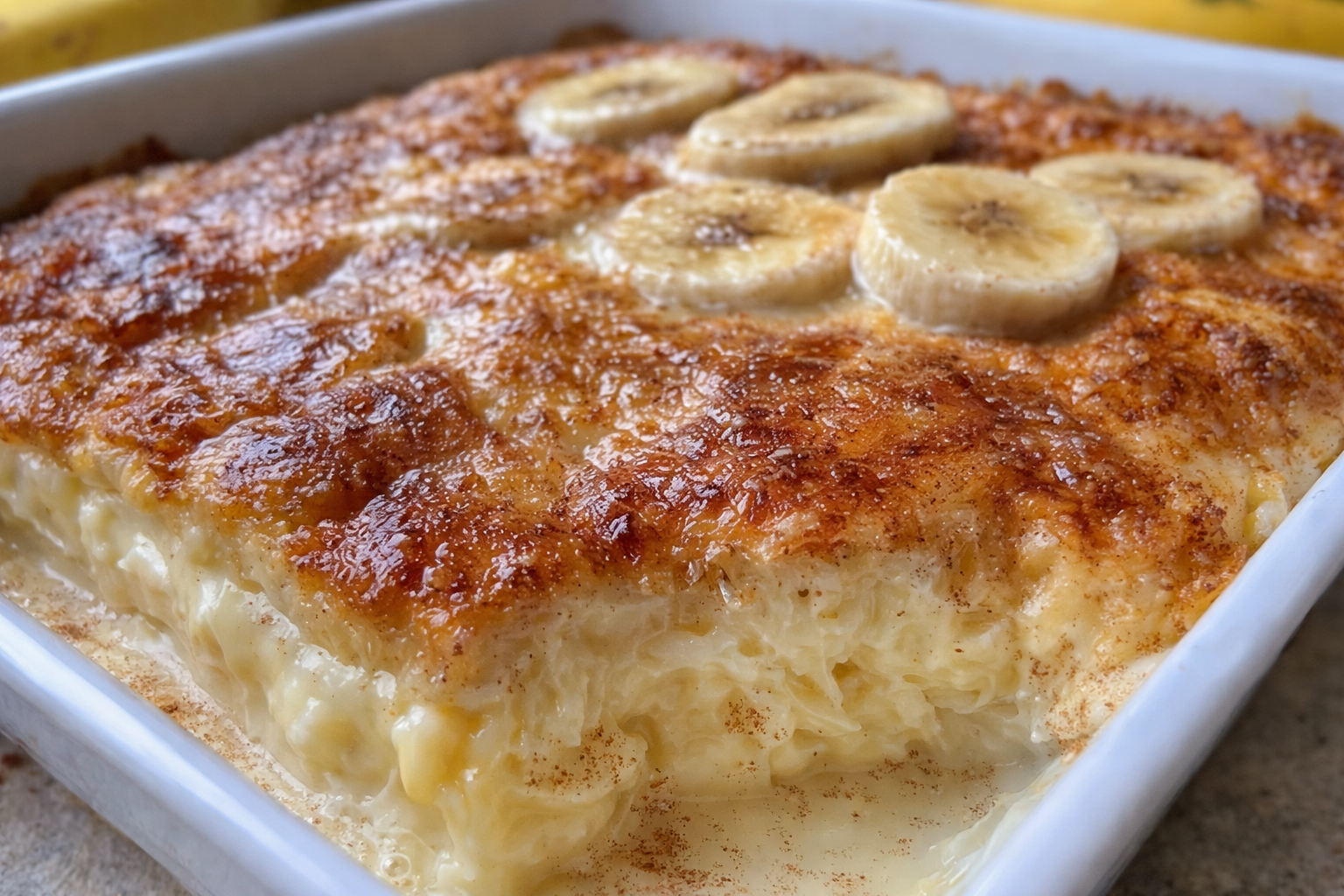 Banana Custard Snack Bake