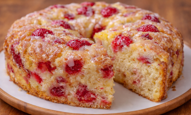 Strawberry Banana Soft Morning Cake