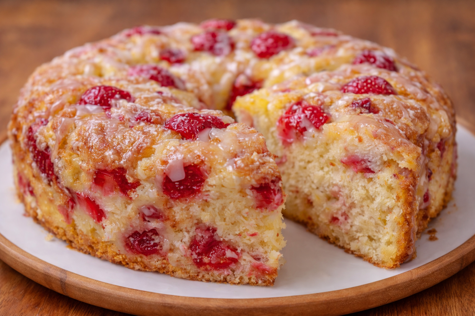 Strawberry Banana Soft Morning Cake